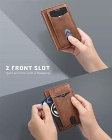 img 3 attached to Sleek Bifold Leather Wallet with RFID-blocking - For Stylish Men's Wallets, Card Holders & Money Organizers