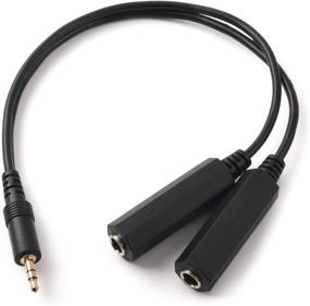 img 3 attached to 🔌 NANYI 3.5mm Male Stereo TRS to Two 6.35mm TS Female Stereo Breakout Cable - 1FT Y Splitter Adapter
