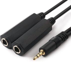 img 1 attached to 🔌 NANYI 3.5mm Male Stereo TRS to Two 6.35mm TS Female Stereo Breakout Cable - 1FT Y Splitter Adapter