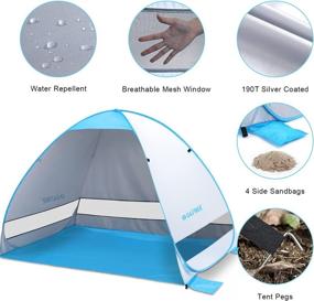 img 1 attached to 🏖️ G4Free Large Pop up Beach Tent: Ultimate Sun Protection for 3-4 Persons!