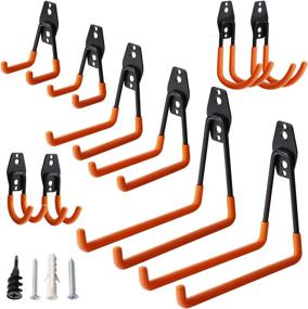 img 4 attached to 🔧 Heavy Duty Garage Hook Wall Mount Utility Double Ladder Hooks for Garage Storage - 10 Pack: Ideal for Bikes, Organizing Power Tools in Garage