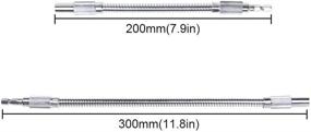 img 2 attached to Flexible Extension Drill Bit Holder: Reach Tight Spots with Ease - Autotoolhome 2pc Flex Shaft for Quick Change Magnetic Hex Shank Drivers