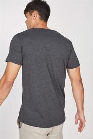 img 3 attached to 👕 COTTON Henley T Shirt in Charcoal - Essential Men's Clothing