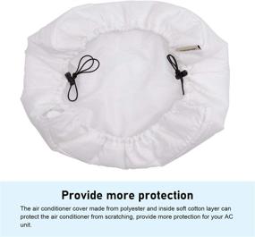 img 1 attached to 🌬️ ForSpark Indoor Air Conditioner Cover - Free Drawstring - 25 x 18 x 3.5 inches (L x H x D) - White - AC Cover for Inside