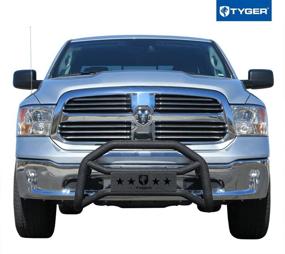 img 3 attached to 🚗 Tyger Auto TG-GD6D60068 Front Bumper Guard: Compatible with 2009-2018 Ram 1500, 2019-2021 1500 Classic | Textured Black, Light Mount, Bull Bar