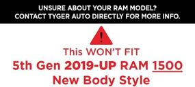 img 2 attached to 🚗 Tyger Auto TG-GD6D60068 Front Bumper Guard: Compatible with 2009-2018 Ram 1500, 2019-2021 1500 Classic | Textured Black, Light Mount, Bull Bar
