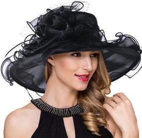 img 4 attached to 🌹 Rose Organza Kentucky Fascinator Wedding Women's Accessories S037 - Enhancing SEO