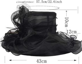 img 3 attached to 🌹 Rose Organza Kentucky Fascinator Wedding Women's Accessories S037 - Enhancing SEO
