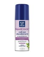 🌿 natural patchouli deodorant roll-on by kiss my face - aluminum chlorohydrate free, 3 oz (pack of 6) logo