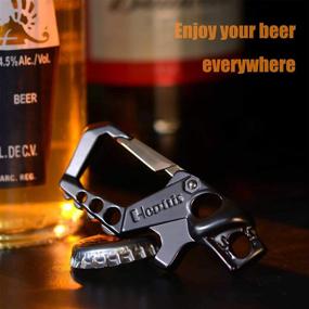 img 1 attached to 🔑 Hephis Key Chain Bottle Opener: Heavy Duty Carabiner Keychains for Men and Women