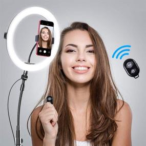 img 3 attached to 💡 K&F Concept 10" Ring Light: Versatile Stand, Microphone Clip | For Vlog Camera, Video, Smartphone, YouTube, Makeup Shooting