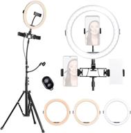 💡 k&f concept 10" ring light: versatile stand, microphone clip | for vlog camera, video, smartphone, youtube, makeup shooting logo