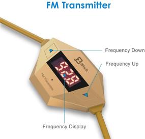 img 3 attached to 🚗 Enhance Your Car Audio with JETech Wireless FM Transmitter Radio Car Kit for Smart Phones – Includes 3.5mm Audio Plug and Car Charger (Gold)