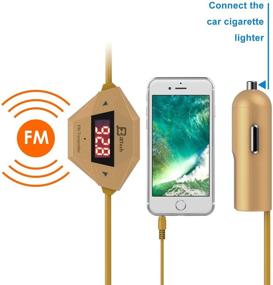 img 1 attached to 🚗 Enhance Your Car Audio with JETech Wireless FM Transmitter Radio Car Kit for Smart Phones – Includes 3.5mm Audio Plug and Car Charger (Gold)