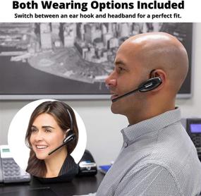 img 1 attached to 🎧 D904 Convertible DECT Wireless Office Headset System: Unlimited Talk Time for Professionals – Compatible with PC/Mac, Desk Phone – Includes 3 Year Warranty