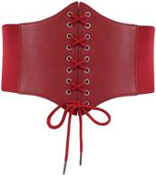 🎃 elastic lace-up corset halloween belt for women's accessories logo