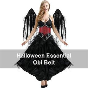 img 1 attached to 🎃 Elastic Lace-Up Corset Halloween Belt for Women's Accessories