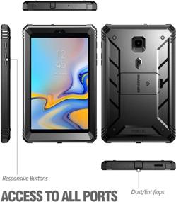 img 2 attached to 📱 Revolutionary Heavy Duty Case for Samsung Galaxy Tab A 8.0 (2018) SM-T387 - Black | With Kick-Stand & Built-in-Screen Protector | Designed for Verizon/Sprint/T-Mobile Customers