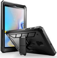 📱 revolutionary heavy duty case for samsung galaxy tab a 8.0 (2018) sm-t387 - black | with kick-stand & built-in-screen protector | designed for verizon/sprint/t-mobile customers logo