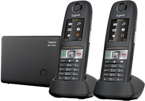 img 4 attached to 📞 Gigaset E630A Duo – Resilient Landline Phone with Answering Machine, 1 Extra Handset Included, Water and Dust-Resistant, Cordless Phone for Craftsmen and Mechanics (Black, Pack of 2)