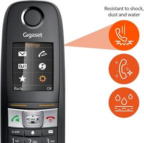 img 3 attached to 📞 Gigaset E630A Duo – Resilient Landline Phone with Answering Machine, 1 Extra Handset Included, Water and Dust-Resistant, Cordless Phone for Craftsmen and Mechanics (Black, Pack of 2)
