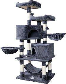 img 4 attached to 🐱 NEGTTE Cat Tree Cat Tower for Indoor Cats: Multi-Level Condo with Scratching Posts & Perches- Ideal for Large Cats