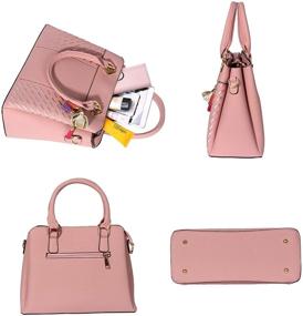 img 1 attached to Stylish Satchel Leather Shoulder Handbags & Wallets for Women - Fashion must-haves!
