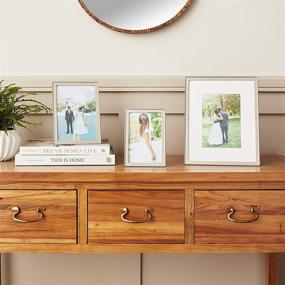 img 1 attached to 🖼️ Silver Lawrence Frames: Elegant 5x7 Metal Picture Frame with Delicate Beaded Outer Border