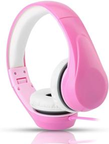 img 3 attached to LINKWIN Kids Safety Foldable Stereo Headphones - Volume Limited at 85dB, Pink - Ideal for iPad, Kindle, Airplane, School - Earbuds with Wired Cord and Volume Control - On/Over Ear for Children and Toddlers
