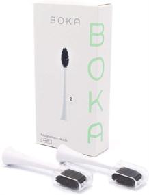 img 3 attached to 🪥 Boka Sonic Powered Electric Toothbrush Replacement Heads - 2 White Finish Heads