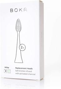 img 1 attached to 🪥 Boka Sonic Powered Electric Toothbrush Replacement Heads - 2 White Finish Heads