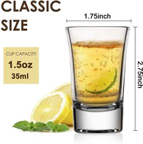 img 3 attached to Farielyn-X Pack of 24 Heavy Base Shot Glass Set - 1.5 Ounce Whiskey Shot Glasses - Mini Glass Cups for Liqueur - Double Sided Cordial Glasses - Tequila Cups - Small Glass Shot Cups