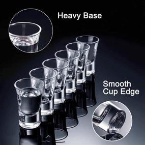 img 1 attached to Farielyn-X Pack of 24 Heavy Base Shot Glass Set - 1.5 Ounce Whiskey Shot Glasses - Mini Glass Cups for Liqueur - Double Sided Cordial Glasses - Tequila Cups - Small Glass Shot Cups