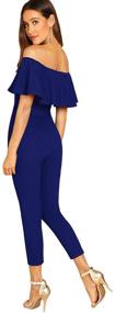 img 3 attached to 👗 Verdusa Women's Stylish Shoulder Jumpsuit - Trendy Women's Clothing and Versatile Jumpsuits, Rompers & Overalls