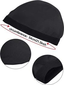 img 1 attached to 👨 Syhood Men's 6-Piece Elastic Band Silky Wave Caps - Soft & Breathable for 360, 540, and 720 Waves