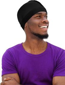 img 2 attached to 👨 Syhood Men's 6-Piece Elastic Band Silky Wave Caps - Soft & Breathable for 360, 540, and 720 Waves