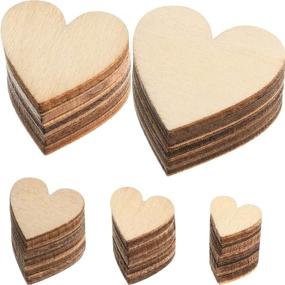 img 4 attached to ❤️ 500 Pieces Wooden Heart Cutouts – Unfinished Wood Heart Slices for Crafts – Blank Heart Wood Slices Embellishments – Ornaments for Christmas, Weddings, Valentine's, DIY Supplies – Available in 5 Sizes