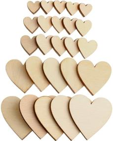 img 3 attached to ❤️ 500 Pieces Wooden Heart Cutouts – Unfinished Wood Heart Slices for Crafts – Blank Heart Wood Slices Embellishments – Ornaments for Christmas, Weddings, Valentine's, DIY Supplies – Available in 5 Sizes