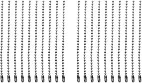 img 3 attached to 🔗 Shapenty 4 Inch Stainless Steel Ball Bead Chains with Connector Clasp for Jewelry Making, Keychain Tags and Accessories, 2.4 mm Diameter, 20PCS