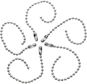 img 1 attached to 🔗 Shapenty 4 Inch Stainless Steel Ball Bead Chains with Connector Clasp for Jewelry Making, Keychain Tags and Accessories, 2.4 mm Diameter, 20PCS