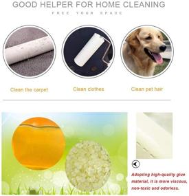 img 1 attached to 🐾 Goddessly Sticky Lint Roller for Pets - Refillable Pet Hair Remover with Dust Brush