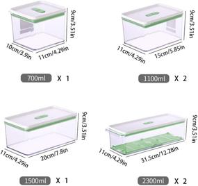 img 3 attached to 🍎 Organize and Preserve Your Fridge with MineSign 6 Pack Plastic Stackable Food Storage Container Sets with Vented Lids and Drain Tray: Perfect for Fruit, Berry, and Lettuce Refrigerator Organization