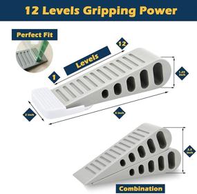 img 3 attached to 🚪 Amtilope Heavy Duty Door Stopper Rubber Wedge - Works on All Floors and Carpets - 2 Pack