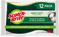 🧽 scotch-brite heavy duty scrub sponges - ideal for efficient dishwashing and kitchen cleaning, pack of 12 sponges logo