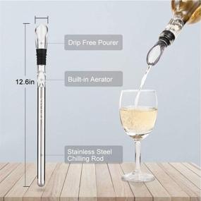 img 1 attached to 🍷 Secura 12-Piece Wine Accessories Set: Electric Wine Opener, Foil Cutter, Aerator, Vacuum Pump & Stoppers - Ultimate Wine Tool Kit