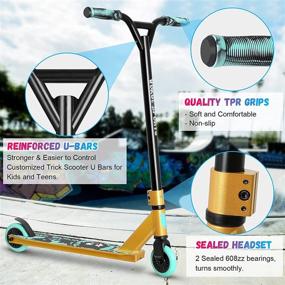 img 2 attached to VOKUL S2 Pro Scooter - Trick Scooter for Kids 6-12 Years 🛴 and Up, Entry Level Stunt Scooters, Lightweight Aluminum Complete BMX Freestyle Scooter for Beginners