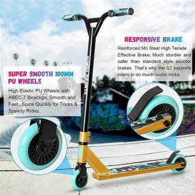 img 1 attached to VOKUL S2 Pro Scooter - Trick Scooter for Kids 6-12 Years 🛴 and Up, Entry Level Stunt Scooters, Lightweight Aluminum Complete BMX Freestyle Scooter for Beginners