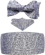 stylish floral paisley cummerbund bowtie pocket: elevate your formal look! logo