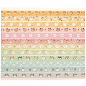 img 2 attached to 🐾 YUBX Cute Pets Washi Tape Set - 18 Rolls with Gold Embellishment - Decorative Masking Tapes for Arts, DIY Crafts, Bullet Journals, Planners, Scrapbooking, Wrapping