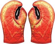 red lobster claw oven mitts by boston warehouse - one size logo